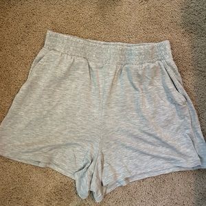 light gray shorts